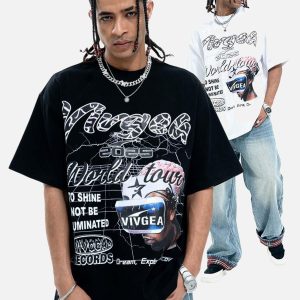 Concert Outfit Retro Sci-Fi Graphic T-Shirt