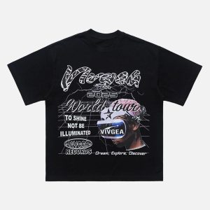 Concert Outfit Retro Sci-Fi Graphic T-Shirt