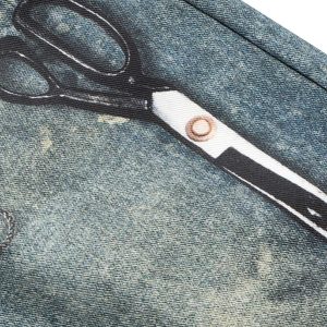 Concert Outfit Retro Scissors Print Cropped Denim Shorts