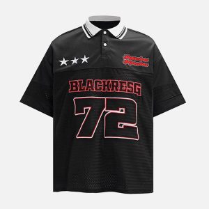 Concert Outfit Retro Sports Jersey Polo Shirt