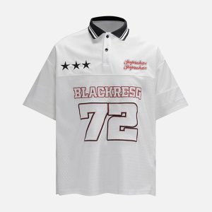 Concert Outfit Retro Sports Jersey Polo Shirt