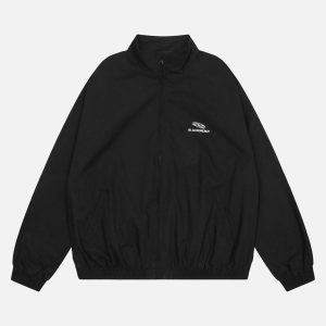 Concert Outfit Retro Stand Collar Casual Jacket