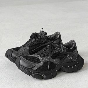 Concert Outfit Retro Stapler Chunky Sneakers