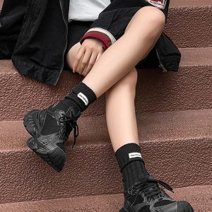 Concert Outfit Retro Stapler Chunky Sneakers