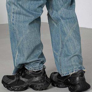 Concert Outfit Retro Stapler Chunky Sneakers