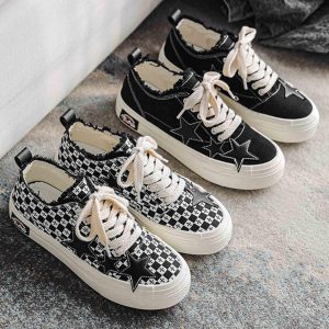 Concert Outfit Retro Star Canvas Shoes