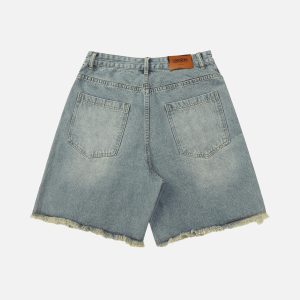 Concert Outfit Retro Stitching Diamonds Embroidery Shorts