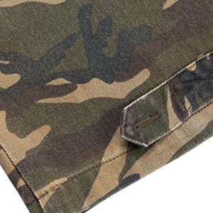 Concert Outfit Retro Stitching Faux Two-Piece Camouflage Jeans