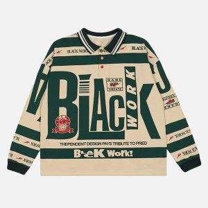 Concert Outfit Retro Typography Polo Tee