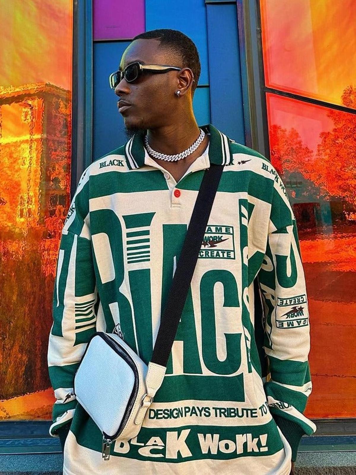 Concert Outfit Retro Typography Polo Tee Concert Outfit Retro Typography Polo Tee