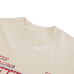 Concert Outfit Retro Washed Contrast Color Broken Letters T-Shirt