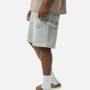 Concert Outfit Retro Washed Hip-Hop Shorts