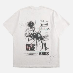 Concert Outfit Retro Washed Printed T-Shirt