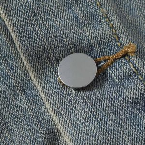 Concert Outfit Retro Washed Totem Denim Jacket