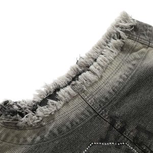 Concert Outfit Retro Wasteland Rivet Denim Vest