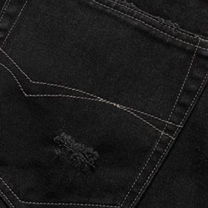 Concert Outfit Retro Whisker Raw Edge Denim Shorts