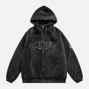 Concert Outfit Reversible Sherpa hoodie
