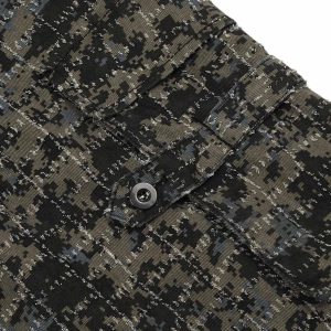 Concert Outfit Ripped Camouflage Multi-Pocket Cargo Pants