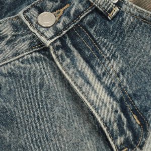 Concert Outfit Ripped Camouflage Patchwork Baggy Jeans