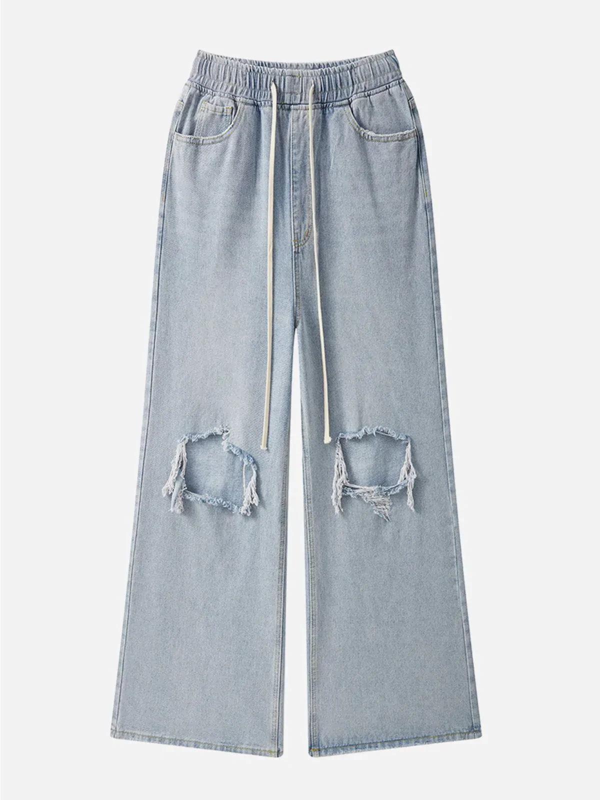 Concert Outfit Ripped Denim Wide Leg Pants Concert Outfit Ripped Denim Wide Leg Pants