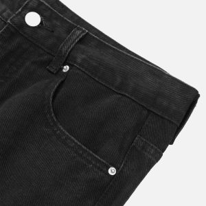 Concert Outfit Ripped Double Straight Jeans