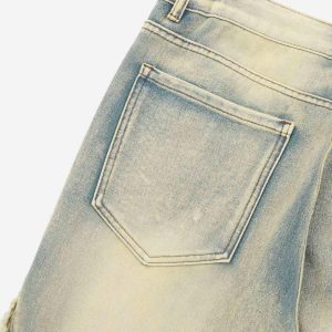 Concert Outfit Ripped Double Straight Jeans