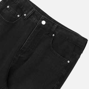 Concert Outfit Ripped Double Straight Jeans