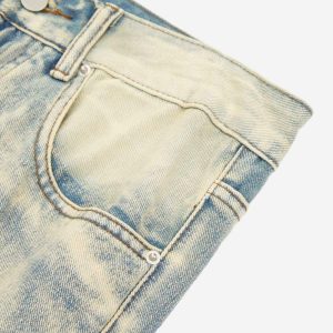 Concert Outfit Ripped Double Straight Jeans