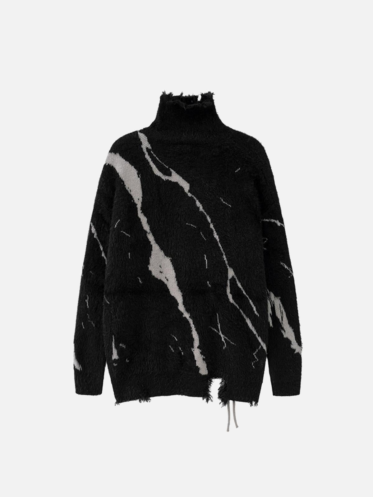 Concert Outfit Ripped Knit Turtleneck Sweater Concert Outfit Ripped Knit Turtleneck Sweater