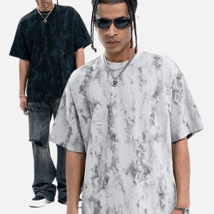 Concert Outfit Ripped Tie-Dye T-Shirt