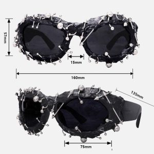 Concert Outfit Rivet Punk Style Sunglasses