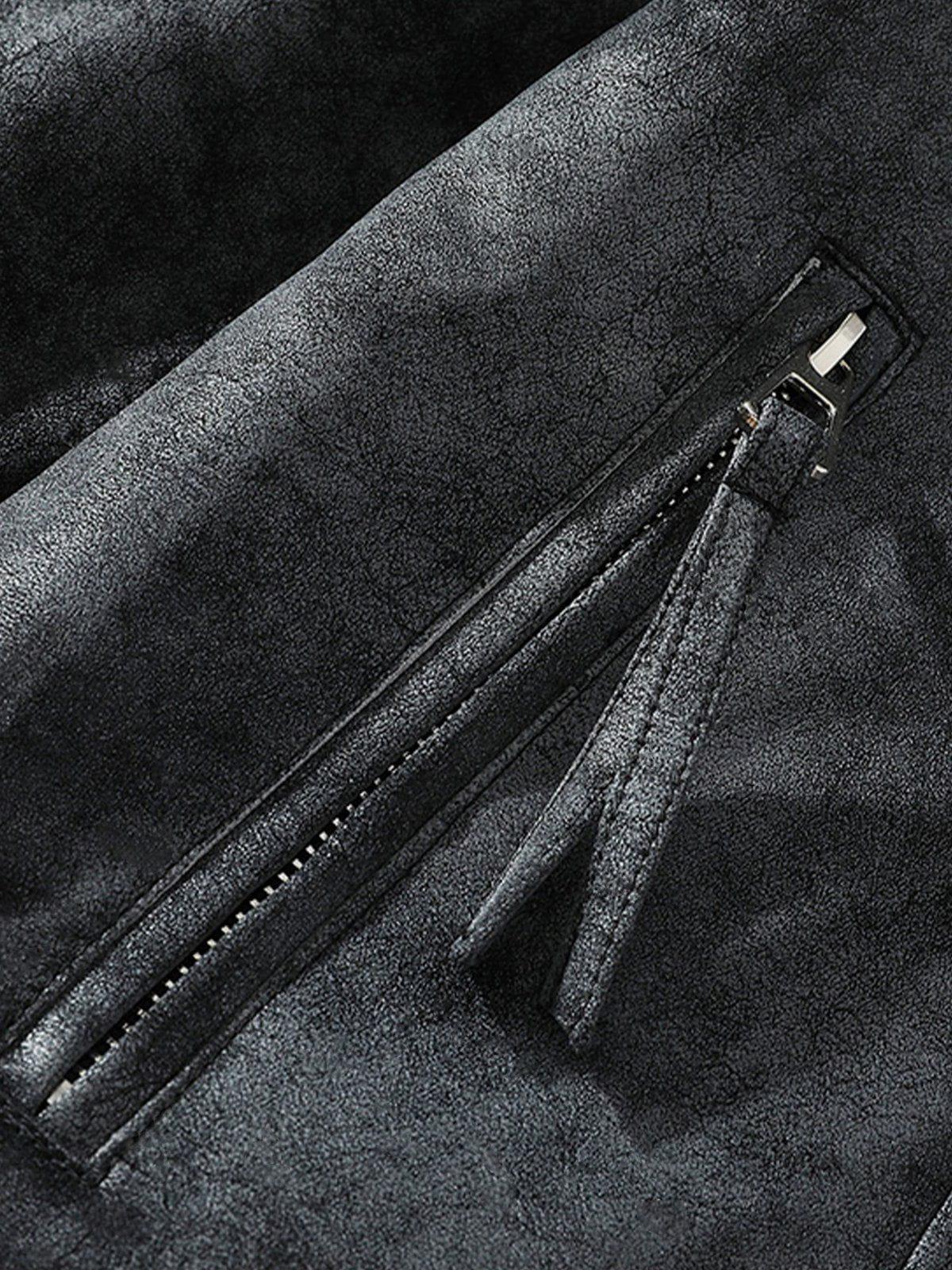 Concert Outfit Rivet Washed Faux Leather Jacket Concert Outfit Rivet Washed Faux Leather Jacket