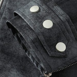 Concert Outfit Rivet Washed Faux Leather Jacket