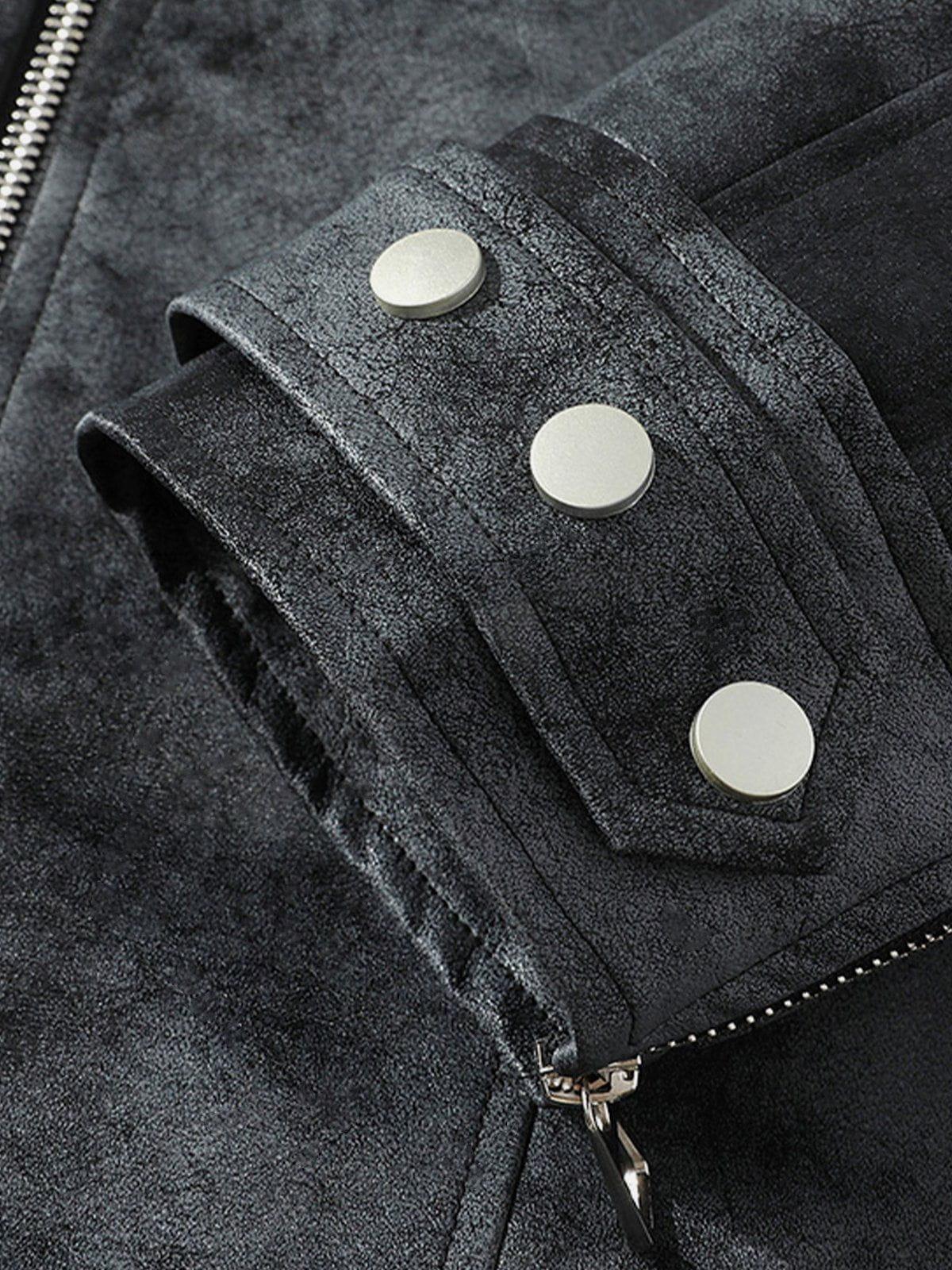 Concert Outfit Rivet Washed Faux Leather Jacket Concert Outfit Rivet Washed Faux Leather Jacket