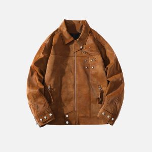 Concert Outfit Rivet Washed Faux Leather Jacket