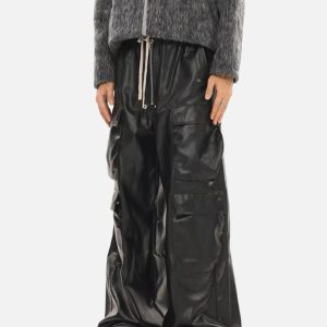 Concert Outfit RO-Style Multi-Pocket matte coated overalls