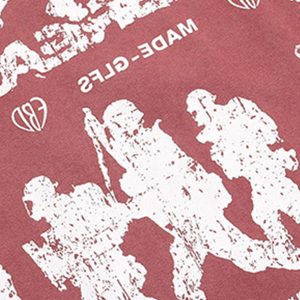 Concert Outfit Rock Style Retro Letter Print T-Shirt