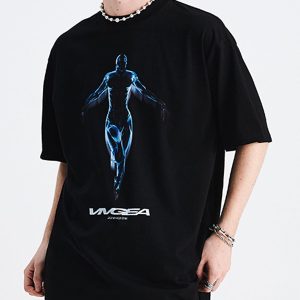 Concert Outfit Sci-Fi Metal Silhouette Loose Oversize T-Shirt