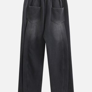 Concert Outfit Segmentation Patchwork Washed Sweatpants