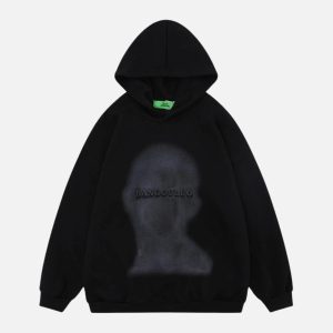 Concert Outfit Shadow Graphic Print Hoodie