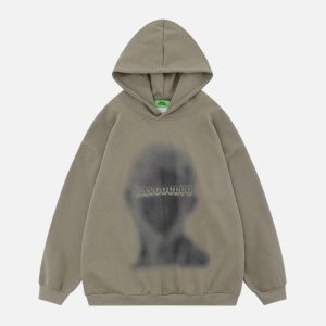 Concert Outfit Shadow Graphic Print Hoodie
