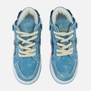 Concert Outfit Shredded Denim Patchwork Sneakers