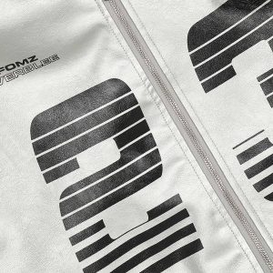 Concert Outfit Silver Leather Motorcycle Hooded Jacket