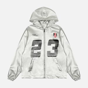 Concert Outfit Silver Leather  Motorcycle Hooded Jacket