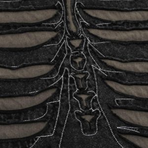 Concert Outfit Skeleton Design Print Oversized T-Shirt