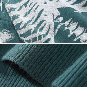 Concert Outfit Skeleton Pattern Knit Sweater