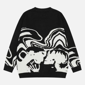 Concert Outfit Skeleton Portrait Sweater