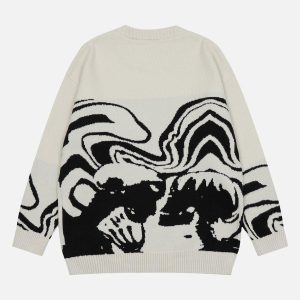 Concert Outfit Skeleton Portrait Sweater