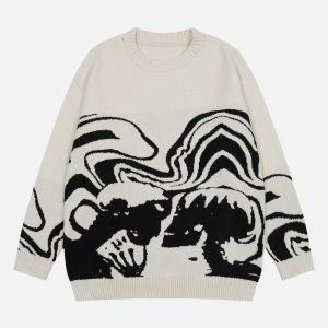 Concert Outfit Skeleton Portrait Sweater