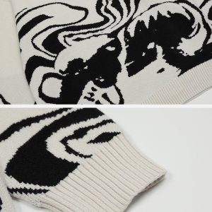 Concert Outfit Skeleton Portrait Sweater